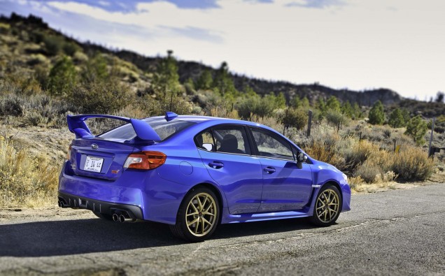 2015-Subaru-WRX-STI-rear-three-quarters