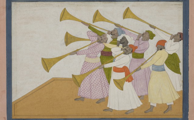 Trumpeters by Nainsukh of Guler purchased by British Museum