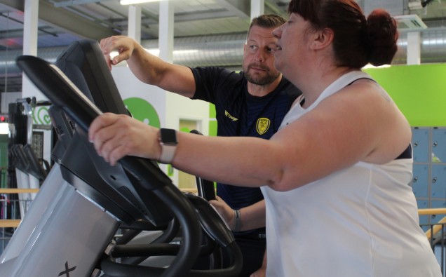 A Long Covid patient in training from a Burton Albion Community Trust coach
