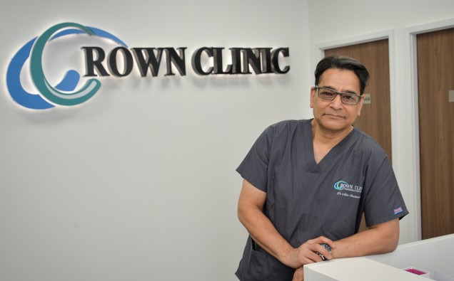 Dr Asim Shahmalak at Crown Clinic in Manchester.