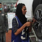 Female car mechanic in patriarchal Pakistan image