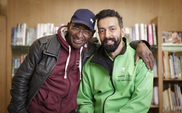Community Champions: Hector Pinkney and Rakesh at Handsworth Library.