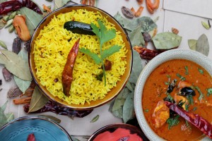 Mysore Chicken Masala with Lemon Rice - Main