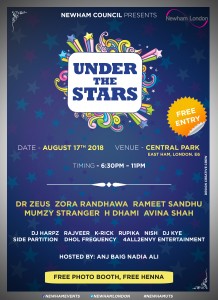 NEWHAM UNDER THE STARS POSTER