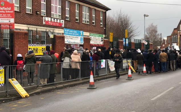 Parkfield school protest