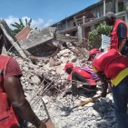 Red Cross search and rescue in Haiti