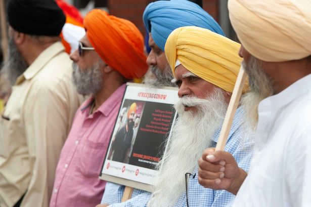 SIKH’S PROTEST OUTSIDE BIRMINGHAM’S JEWELLERY QUARTER