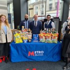 Some of Leicester Metro Bank Vasakhi food donations