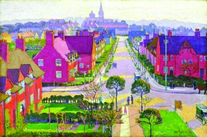 Hampstead Garden Suburb from Willifield Way c.1914 by William Ratcliffe 1870-1955