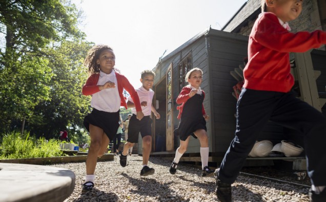 Racing To The Schoolyard Together