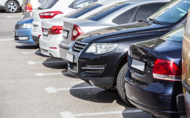 cars in the parking lot