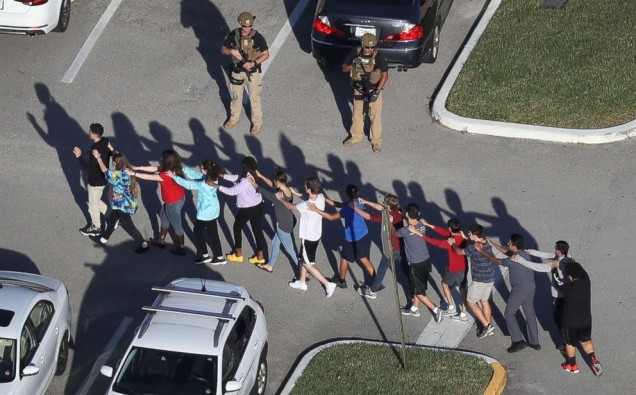 Students leaving the school