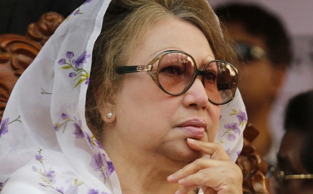 BNP Chairperson Khaleda attends a rally in Dhaka